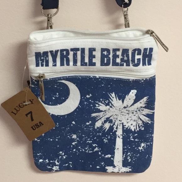 Lucky 7 USA Handbags - Myrtle Beach Summer Bag Crossbody Navy & White